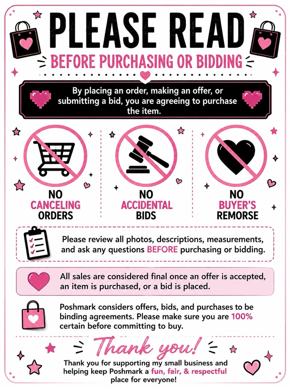 Please Read Before Purchasing or Bidding